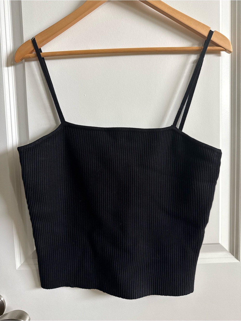 House of Harlow 1960 Black Ribbed Camisole